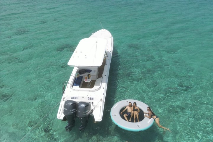 a boat in the water